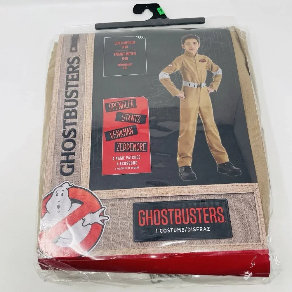 Ghostbusters Youth Child Unisex Medium 8-10 Jumpsuit Halloween Costume in‎ Brown - Picture 2 of 8
